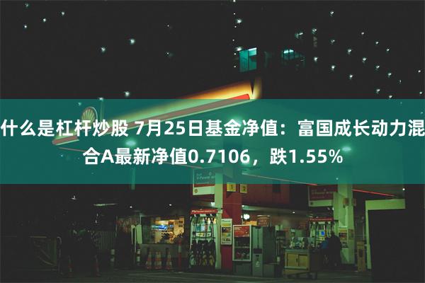 什么是杠杆炒股 7月25日基金净值：富国成长动力混合A最新净值0.7106，跌1.55%