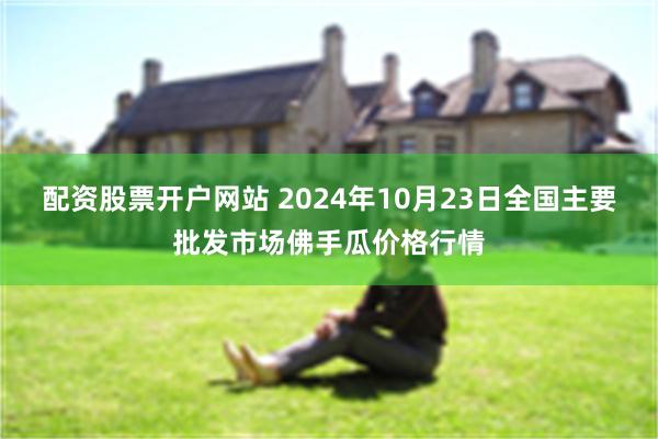 配资股票开户网站 2024年10月23日全国主要批发市场佛手瓜价格行情