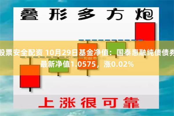 股票安全配资 10月29日基金净值：国泰惠融纯债债券最新净值1.0575，涨0.02%