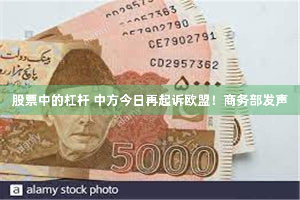 股票中的杠杆 中方今日再起诉欧盟！商务部发声